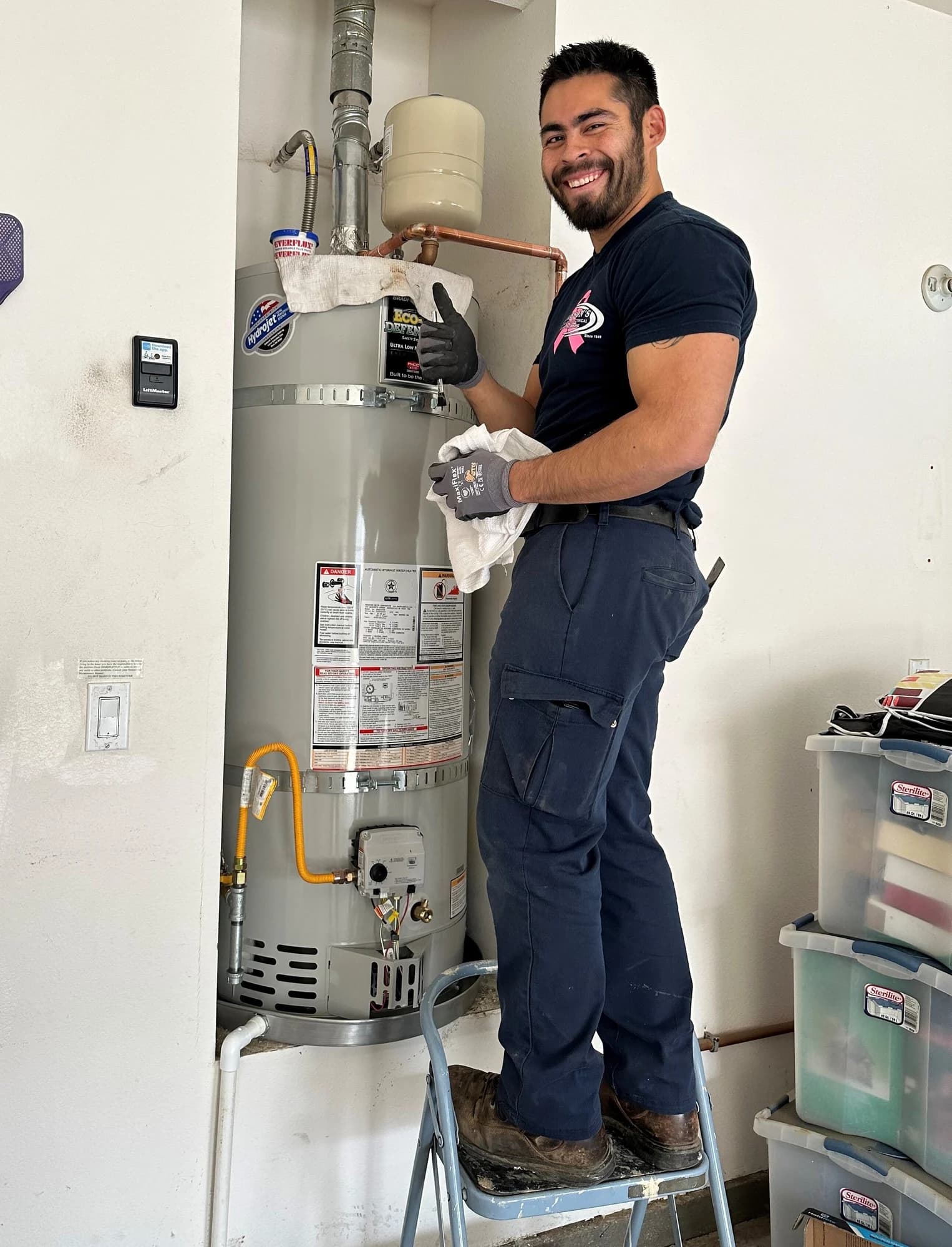 Professional tankless water heater installation